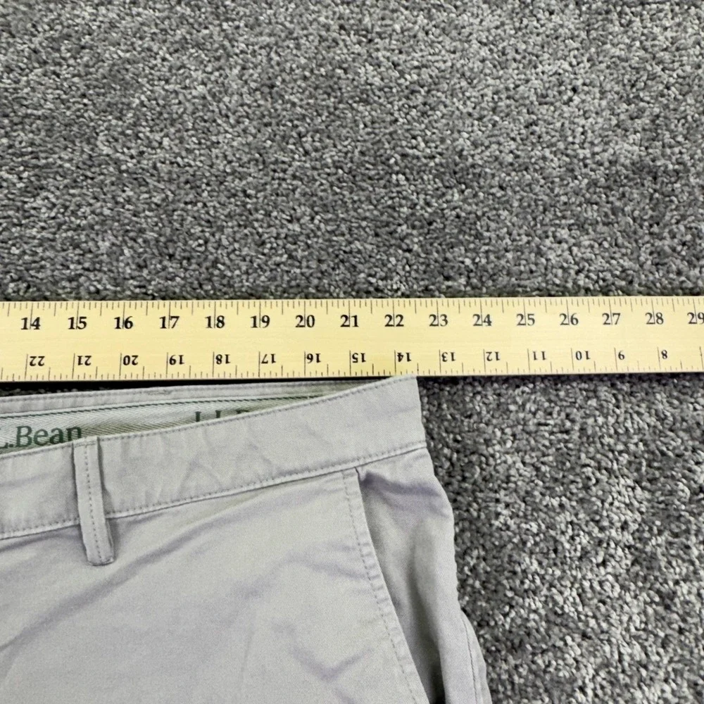 L.L. Bean Pants Mens 44x29 Gray Classic Fit Chino Stretch Casual City Pockets